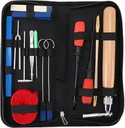 Luocute Piano Tuning Kit, 16Pcs Professional Piano Tuner Tools Including Tune Hammer Lever Felt Mutes Fork Tuning Wrench Temperament Strip Repairing Accessories