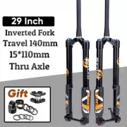 29Inch MTB Bicycle Inverted Air Suspension Fork Travel 140mm 15*110mm Boost
