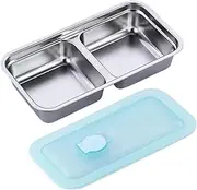 Snack Containers for Kids | Double Compartment Snack Pack Containers with Lids | Leak-Proof Lunch Boxes for Sports Picnic Boys Girls Youth Teens Family
