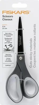Fiskars Everyday Titanium Scissors, SoftGrip, 8-inch, Non-Stick Coating