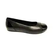 Softwalk Womens Sonoma Cap Toe Ballet Flat Black Size 9 M