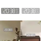 Digital Wall Clock Modern LED Alarm Clock for Study Room Livingroom Office