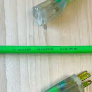 Personalized Printed 100' 12/3 Extension Cords w Lighted Outlet - Various Colors