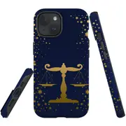 For iPhone 15 Plus Case, Shielding Cover, Libra Drawing