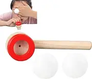 10 Pcs Blowing Floating Ball Toy,Floating Blow Pipe Balls Toys | Foam Ball Wood Pipe Floating Ball Game Gift Blow Toy Juggling Balance Balls Games, Balance Blowing Games M/b