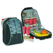 NuFazes Picnic Set Backpack for 4 with Cooler Compartment