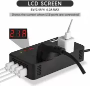 Car Power Inverter 12V to 24V Voltage Converter 4 USB Ports Phone Charging 150W