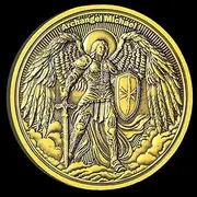 Archangel Michael Coin - 1.57 Inch Zinc Alloy Christian Challenge Coin with Psalms 91:10 - God's Protection and Courage Gift with Clear Case ﻿ ﻿ ﻿