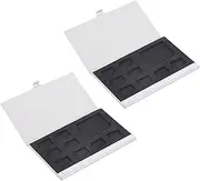 BTuregsau 2X 9 Micro-SD/SD Memory Card Storage Holder Box Protector Metal Cases 8 TF&1 SD