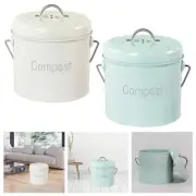 Kitchen Compost Bin Countertop Compost Bucket Farmhouse with Carrying Handle