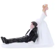 Synthetic Resin Bride & Groom Wedding Cake Topper Romantic Y1P9