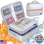 Fireproof Document Bag with Lock,Samll Filing Storage for Important Documents