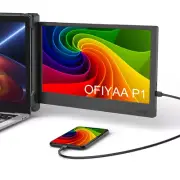 12'' Portable Monitor for Laptop Screen Extender, FHD IPS Laptop Screen Extender