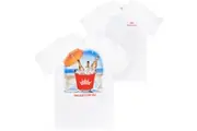 Budweiser Beach Bottles Front and Back Print T-Shirt