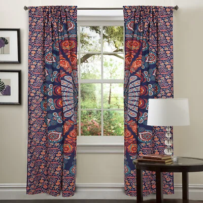 Indian Mandala Hippie Wall Drapes Bohemian Room Door Window Curtains Home Decor