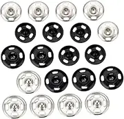 LIFKOME 60pcs Metal Snap Buttons for Clothing Sew-on Snap Fasteners Hidden Press Studs for DIY Garments Coats Pants and Shirts 8.5mm and 12mm