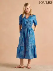 Joules Larissa Blue Textured Sundress (E80100) | $150
