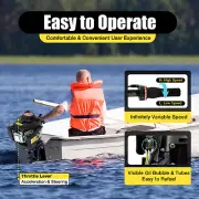 HANGKAI 4HP 4-Stroke Outboard Motor Fishing Boat Engine Air Cooling CDI 52cc