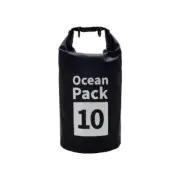 NNEDSZ Black 10L Waterproof Dry Bag - PVC Mesh Rafting & Swimming Backpack