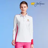 在飛比找momo購物網優惠-【Jack Nicklaus 金熊】GOLF女款配色剪接磨毛