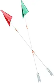 PHENOFICE 2Pcs Bicycle Safety Flag with Fiberglass Pole Brightly Colored Bike Flag for Enhanced Visibility for Cycling Trailers Scooters and Team Celebrations