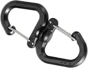 brooksnaji Double Swivel Clamps Camping Double Hook - Outdoor Swivel Clip | Multipurpose S Chain Hook for Outdoors, Portable Backpack Locking Hooks with 360 Degree Swivel for Hiking