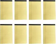 Justivana Yellow Pads 5X8 Notepads, 8 Pack Small Note Pads 5X8 College Ruled Perforated Memo Pad for Work