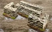 COLLECTORS SHOWCASE VIETNAM WAR CSBUNKERWALL01 BUNKER WALL 4 SECTION SET MIB