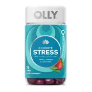 OLLY Goodbye Stress Gummies, GABA, L-Theanine, Lemon Balm, Berry Verbena, 74 Ct