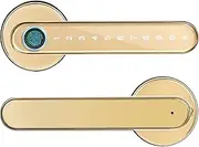 Laxre Fingerprint Door Lock,Smart Touchscreen Room Lock,Bluetooth,Biometric Door knob deadbolt,Keyless Entry Front Door Lock keypad,Suitable Home&Hotel&Office&Interior Door Lax-LA01PB Polished Brass