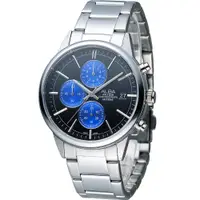 在飛比找PChome24h購物優惠-ALBA 雅柏 流行三眼計時腕錶(VD57-X079B/AM
