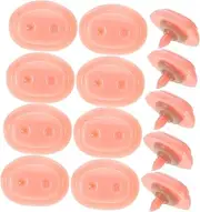 JOINPAYA 30 Sets Piggy Nose Accessories Pig Nose for DIY Animal Doll Pig Nose for Pig Toy DIY Doll Pig Nose Pig Nose Kit Crafts Making Pig Nose Pig Nose for DIY Dolls Doll Nose Pink Plastic