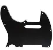 Musiclily Left Handed 8 Hole Guitar Tele Pickguard for American/Mexican Made Fender Telecaster Standard Modern Style, 3Ply Black