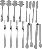 GRADENEVE 14pc Stainless Steel Cheese Serving Utensil Set for Christmas Kitchen Catering