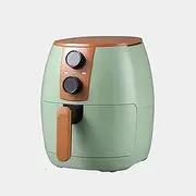 4.5L Large Air Fryer Oilless Cooker Double Knob Operation Adjustable Temperature and Timing Has Automatic Power-Off Protection and Pull-Out Split Fried Liner