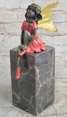 Captivating Butterfly Fairy Bronze Statue Masterfully Crafted by Lost Wax Method