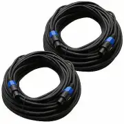 (2) SEISMIC AUDIO 100' Foot Speakon PA/DJ SPEAKER CABLE