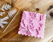 Spring Meadow Flowers Grass Summer - Embosser Stamp for cookies, Cake