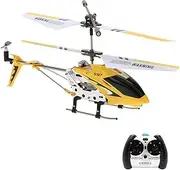 GoolRC Remote Control Helicopter, S107/S107G RC Helicopter for Kids and Adults, 3 Channel Mini Helicopter with Gyro for Boys and Girls (Yellow)