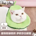 PETLIFE 寵物防舔防抓羞羞圈/趣味水果造型 伊莉莎白頭套 酪梨L