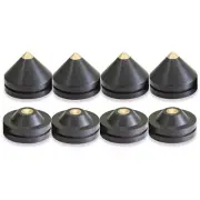 4x 33mm Ebony Wooden Speaker Spike Speaker Isolation Cone Stand Foot Base Pad #3