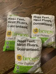 (3 pack) Breeze Non Clumping Cat Litter Pellets, Low Dust, Odor Control