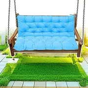 Outdoor Patio Swing Cushions - Waterproof Porch Swing Cushions With UV Protection, Durable Bench Swing Chair Replacement For Garden, Patio & Outdoor Furniture, All-Weather Comfort(Blue 2,150*100*10cm)