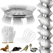 Palwin Marten Protection Downpipe, 100 cm Marten Repellent Downpipe Protection, Marten Repellent with Gloves, Stainless Steel Downpipes Marten Repellent for Marten Deterrent, Attic, Animal-Friendly
