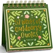 52 Weeks of Outdoorsy Quotes Flip Desk Calendar by Pippi Post, Office Desk Decor for Nature Lovers, Office Decor for Women and Teachers, Motivational and Inspirational Gifts for Women