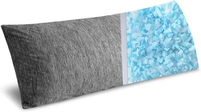 MIULEE Memory Foam Body Pillow for Adults, 20x54 Inch (Pack of 1), Grey