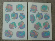 Current Inc. Stickers By the Sea Shells Fish Sea Horse Crab Bird - 2 Sheets New