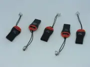 Pack of 5 USB TF T-Flash Micro SD Memory Card Reader Writer High Speed USB 2.0