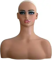 JAYIOLA Realistic Mannequin Head Manikin for Wigs Making Headbands Hair Accessories