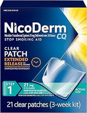 NicoDerm CQ STEP 1 - 3 Week Kit - 21 Clear 21 mg Nicotine Patches